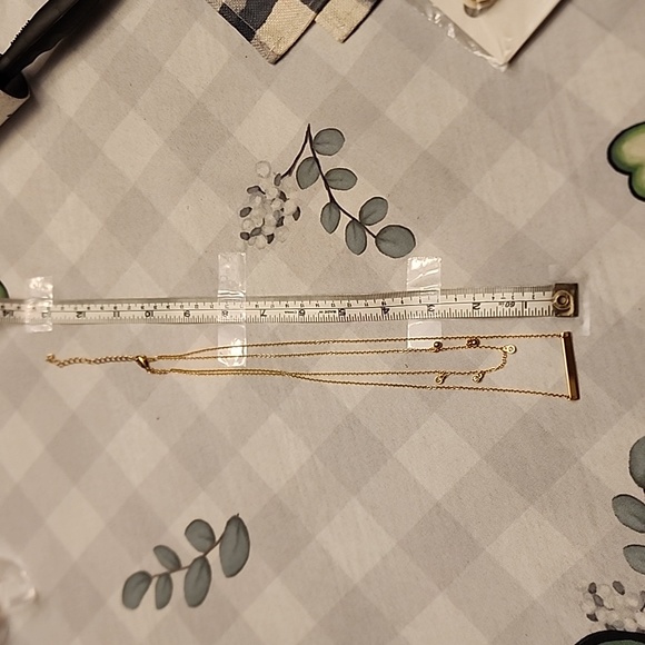 NWT Fosterie Double Chain Duo Necklace Gift Trendy - Picture 5 of 7